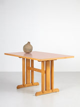 Beech and Formica Table