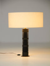 Wood and Fabric Table Lamp