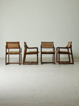 Set of Four Upholstered Pedralbes Dining Chairs