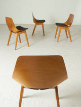 Set of Four Tonneau Chairs