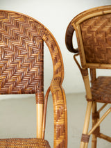 Set of Four Wicker Dining Chairs