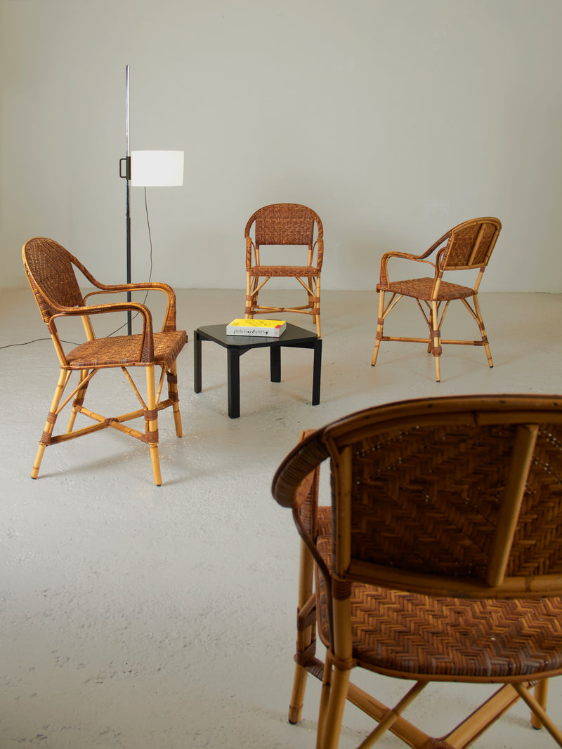 Set of Four Wicker Dining Chairs