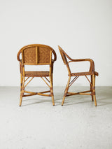 Set of Four Wicker Dining Chairs