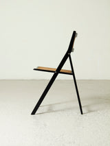 Set of Four Black Folding Chairs