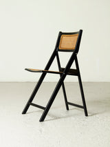 Set of Four Black Folding Chairs