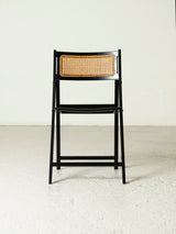 Set of Four Black Folding Chairs