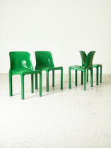 Juego de cuatro sillas Selene verdes