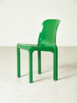 Juego de cuatro sillas Selene verdes