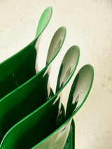 Juego de cuatro sillas Selene verdes