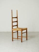 Set of Six Stained Beech Billar Dining Chairs