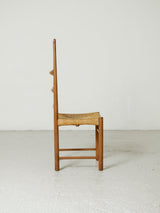 Set of Six Stained Beech Billar Dining Chairs