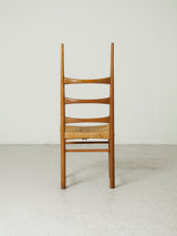 Set of Six Stained Beech Billar Dining Chairs