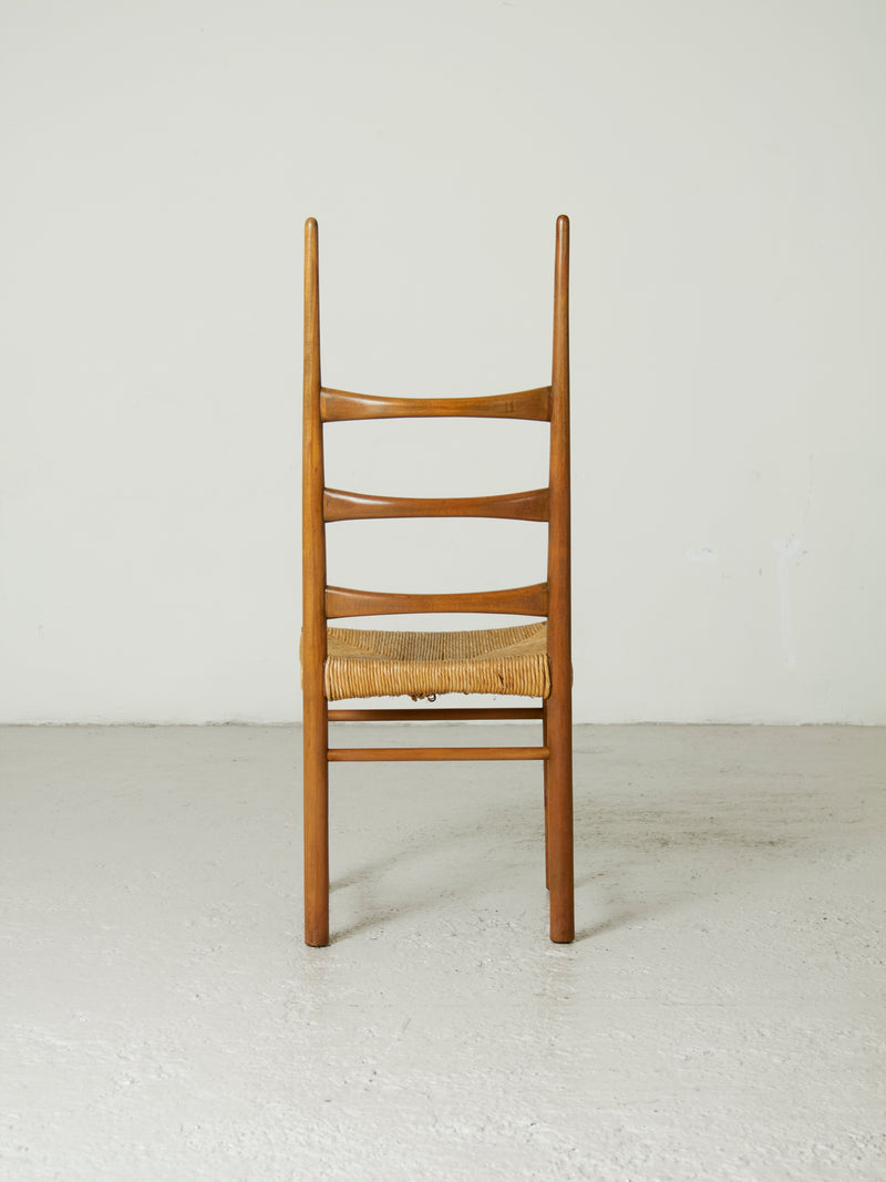 Set of Six Stained Beech Billar Dining Chairs