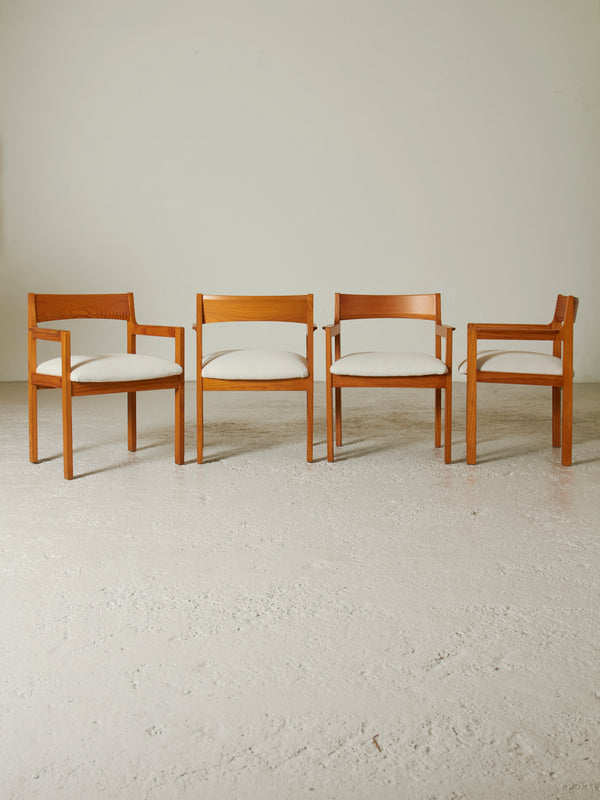 Pair of Pine Armchairs