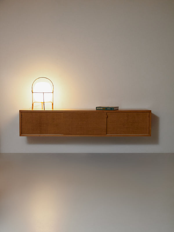 Beech and Seagrass Wall Sideboard