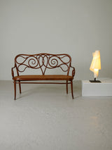 Thonet Wooden and Cane Bench