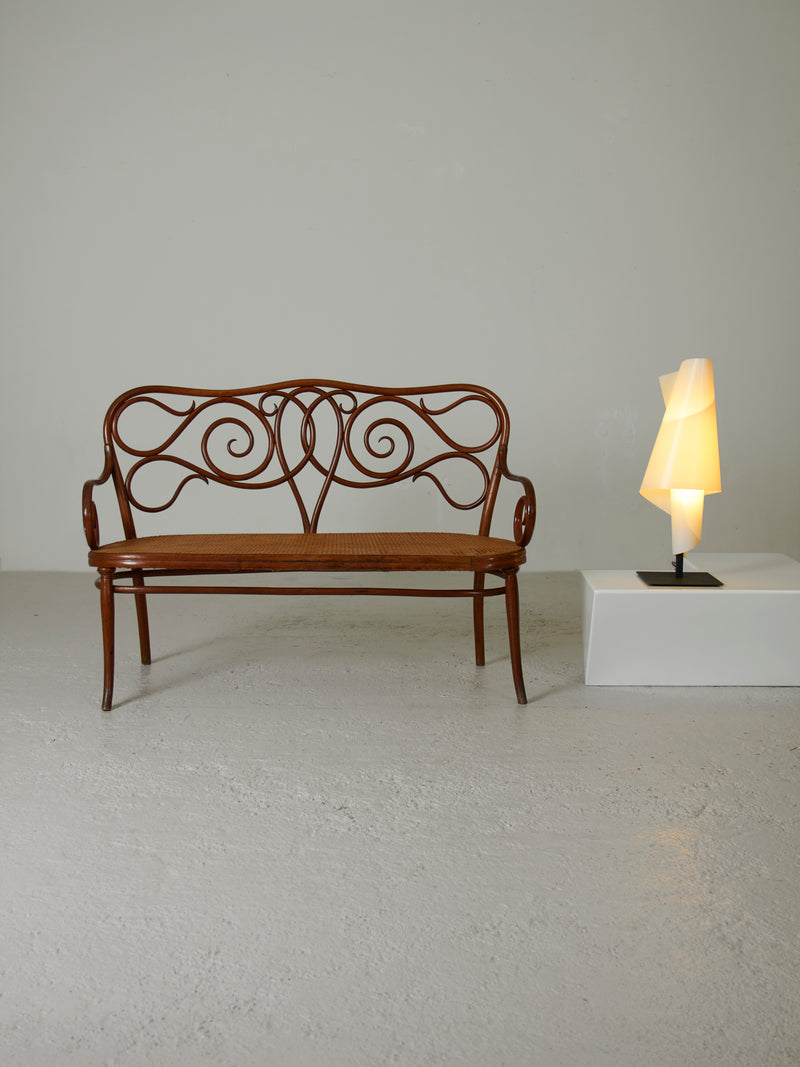 Thonet Wooden and Cane Bench