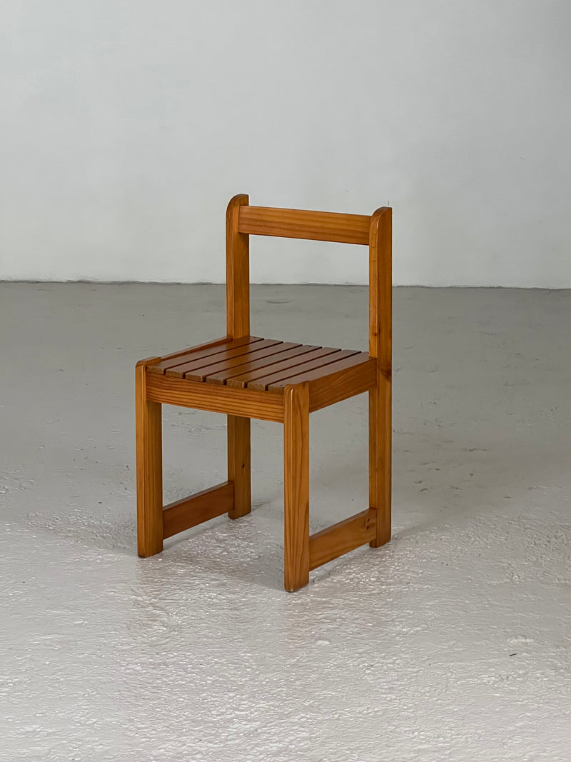 Set of Three Pine Chairs