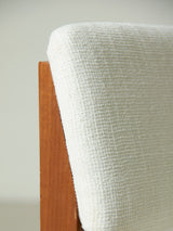 Set of Four Upholstered Iroko Chairs