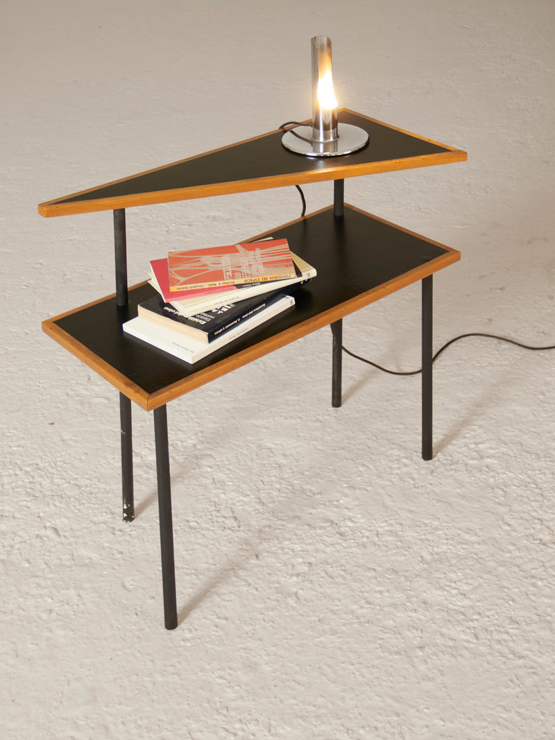 Iron and Wood Side Table