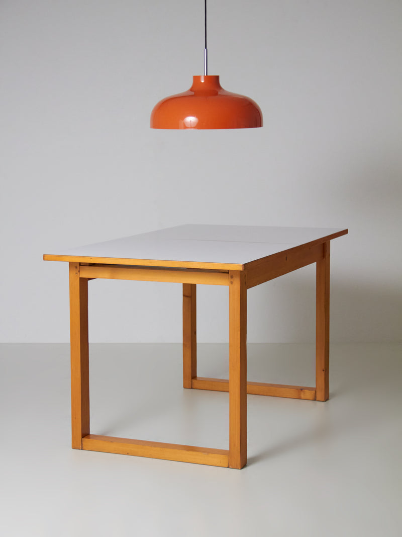 Pine and Formica Extendable Table