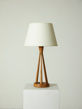 Wood and Fabric Table Lamp