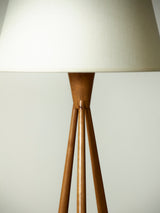 Wood and Fabric Table Lamp