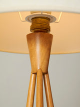 Wood and Fabric Table Lamp