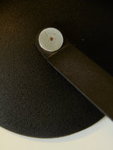 Cast iron and opal glass table lamp