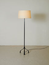Iron and Linen Floor Lamp