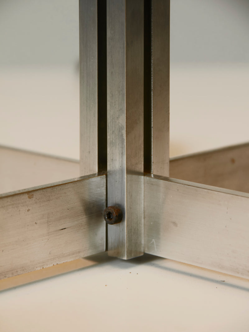 Aluminum and fabric table lamp