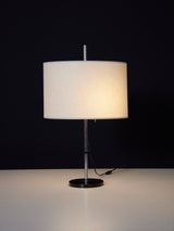 Chrome and Fabric Table Lamp