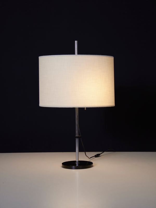 Chrome and Fabric Table Lamp