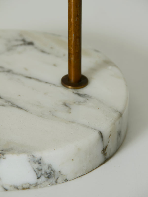 Marble, Brass, and Lacquered Metal Table Lamp