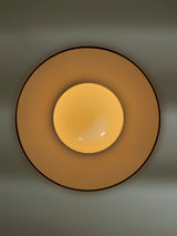 Lámpara de suspensión de hierro y opalina