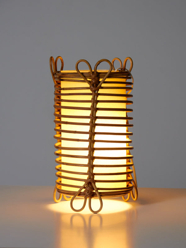 Rolled Manila Cane Wall Light or Table Lamp