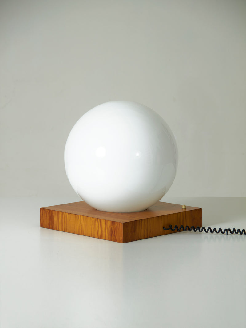 Pine and Opaline Table Lamp