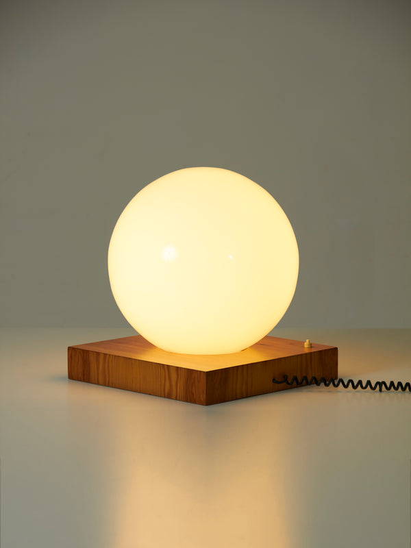 Pine and Opaline Table Lamp