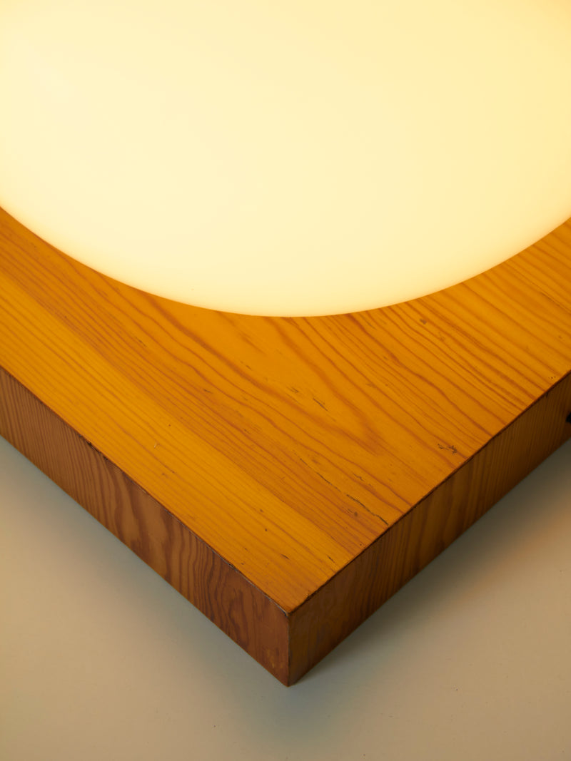 Pine and Opaline Table Lamp