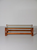 Pine and Glass Coffee Table
