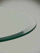 Glass, Iron and Marble Side Table