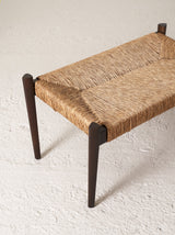 Wood and Rush Stool