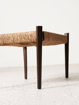 Wood and Rush Stool