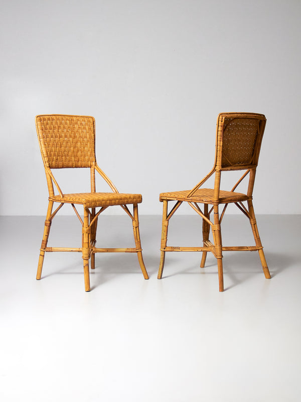Set of Four Wicker Chairs