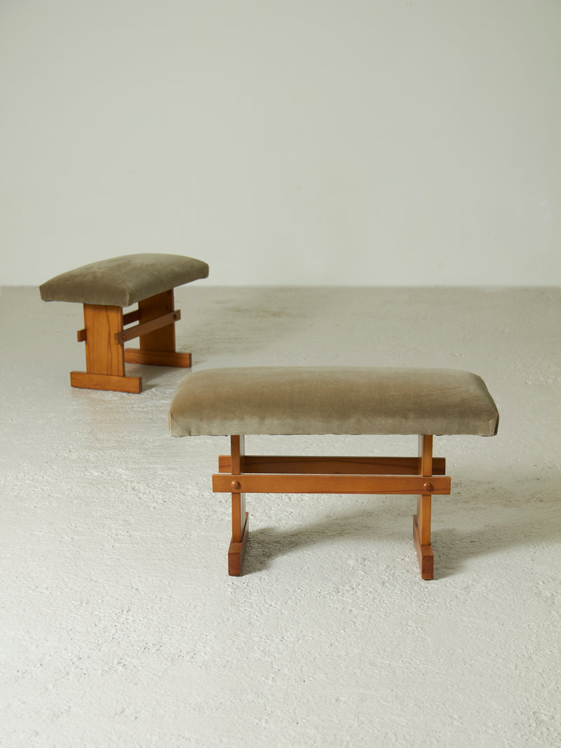 Upholstered Pine Small Benches