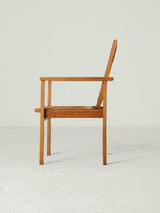 Pareja de sillones de madera y cuerda regulables