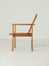 Pareja de sillones de madera y cuerda regulables