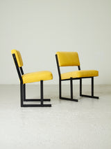 Pair of Upholstered Iron Armchairs