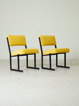 Pair of Upholstered Iron Armchairs