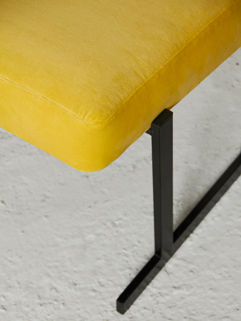 Pair of Upholstered Iron Armchairs